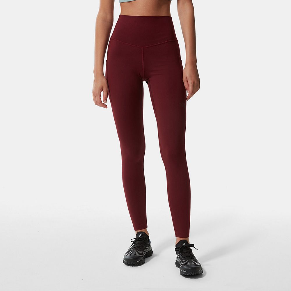 The North Face Leggings Womens Australia - The North Face Wander 7/8 Pocket Red Running & Training (